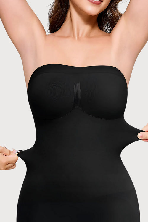 Strapless Butt Lifting Body Shaper Black