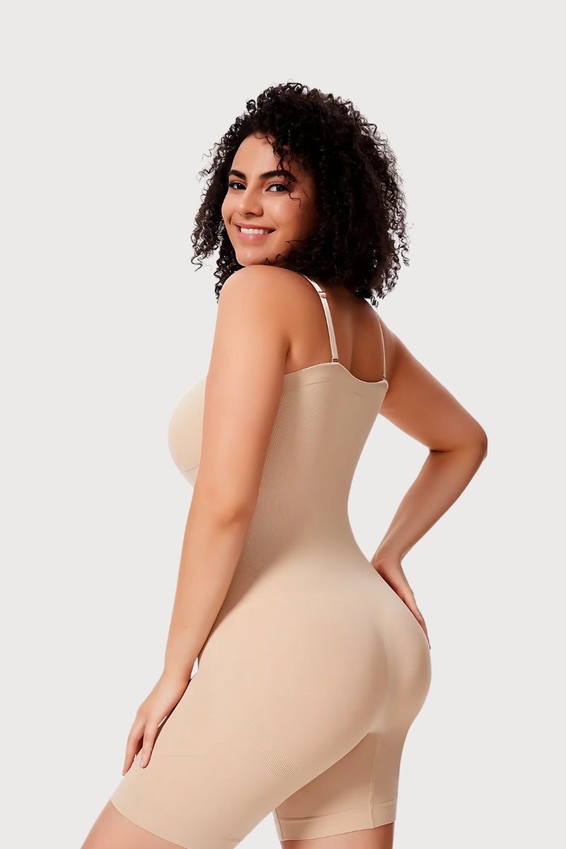 Strapless Butt Lifting Body Shaper Beige