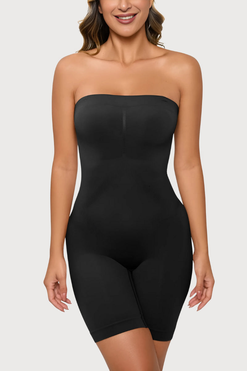 Strapless Butt Lifting Body Shaper Black